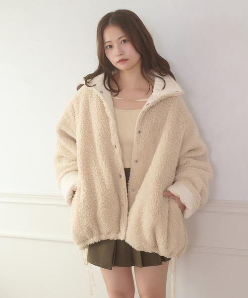 セール】2way reversible quilting boa jacket / 2WAYリバーシブル