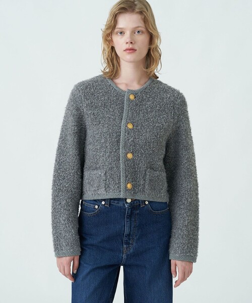 MACPHEE（マカフィー）の「ムートン クルーネックカーディガン