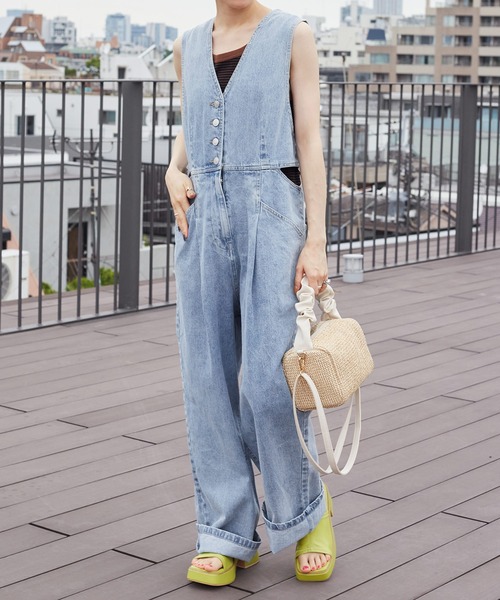 w closet（ダブルクローゼット）の「インディゴデニムオールインワン