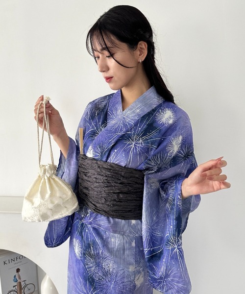 セール】選べる7柄展開 1人で着られる浴衣2点セット(浴衣/帯