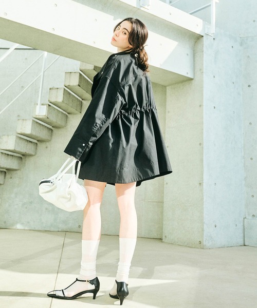 ADAM ET ROPE'（アダムエロペ）の「【WEB限定】スタンドカラーハーフ