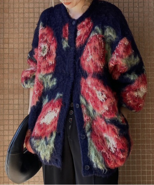 Ameri（アメリ）の「VERONICA JACQUARD KNIT CARDIGAN（ニット