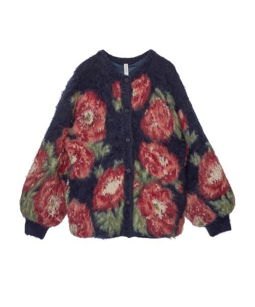 Ameri（アメリ）の「VERONICA JACQUARD KNIT CARDIGAN（ニット