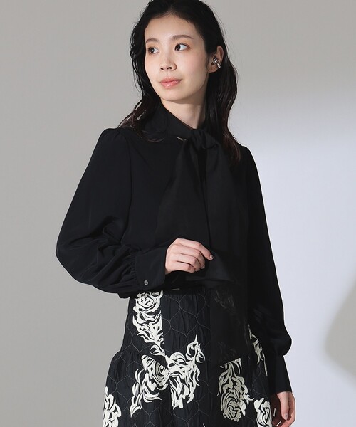 Demi-Luxe BEAMS（デミルクス ビームス）の「シアー ボウタイブラウス