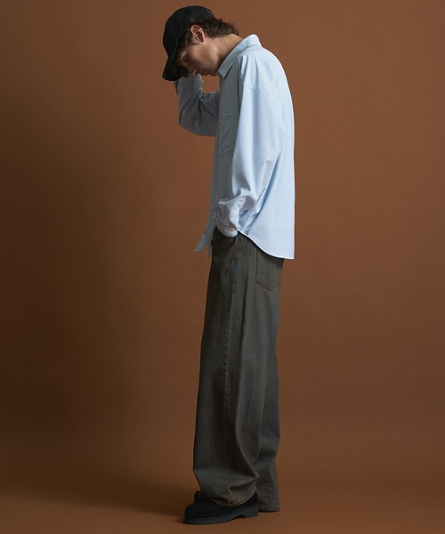 PUBLIC DENIM リラックスワイドヴィンテージライクデニムパンツ /日本