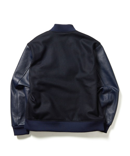 SOPHNET.（ソフネット）の「LEATHER SLEEVE VARSITY JACKET