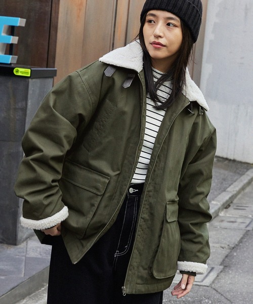 MONO-MART（モノマート）の「ビッグシルエットボア切替ミリタリー