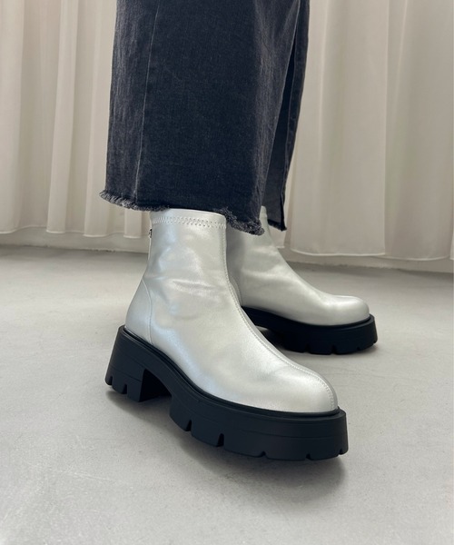 セール】ソフトレザー厚底ショートブーツ 41416（ブーツ）｜ORiental