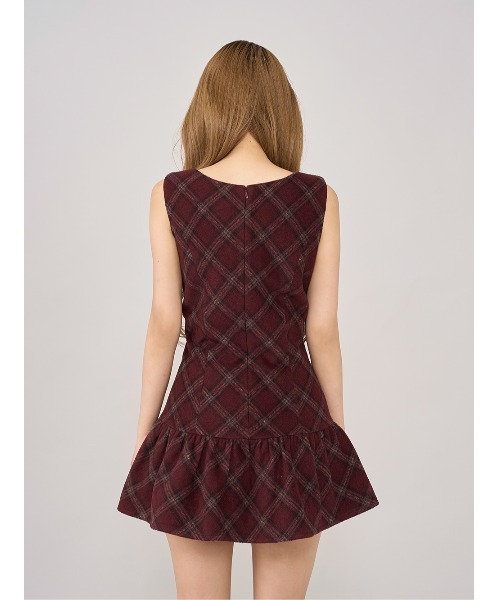 Darich（ダーリッチ）の「タータンチェックノースリミニワンピース
