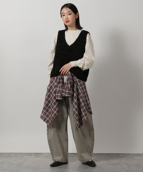 フラッグヤーンニットベスト / 325089（ベスト）｜LAKOLE（ラコレ）の