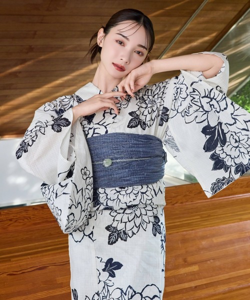 hinari（ヒナリ）の「hinari × utatane浴衣セット 牡丹（浴衣）」 - WEAR