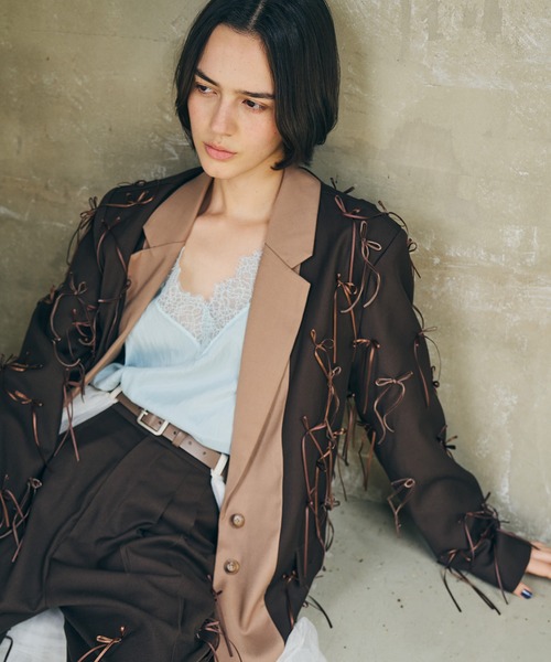 セール】Vintage調マットサテンレースキャミ（キャミソール）｜LA