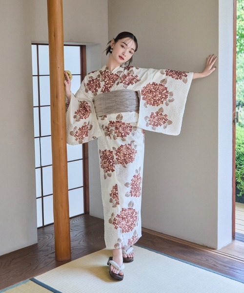 hinari（ヒナリ）の「hinari × utatane浴衣セット 紫陽花（浴衣）」 - WEAR
