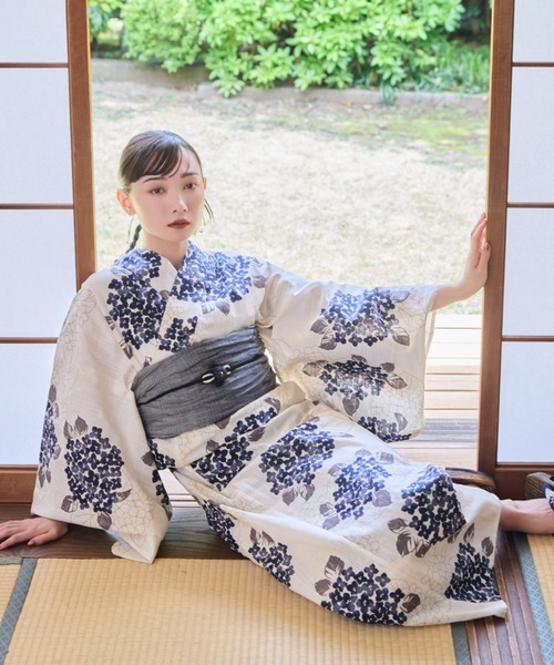hinari（ヒナリ）の「hinari × utatane浴衣セット 紫陽花（浴衣）」 - WEAR