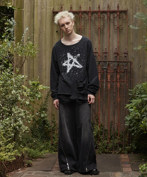 GRANCY（グランシー）の「【GRANCY】LinestoneDesign Graphic Damage