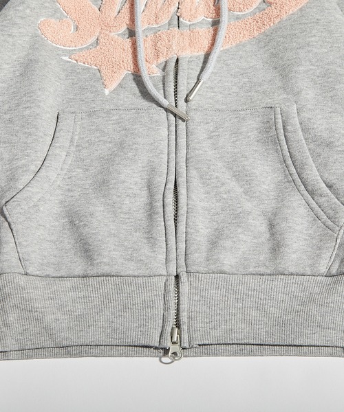 セール】STARTER サガラ刺繍ワッペン ショート丈 ジップパーカー