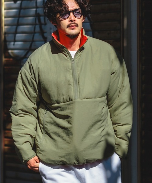 セール】【UAU】エコダウン ハーフジップパフジャケット（ダウン