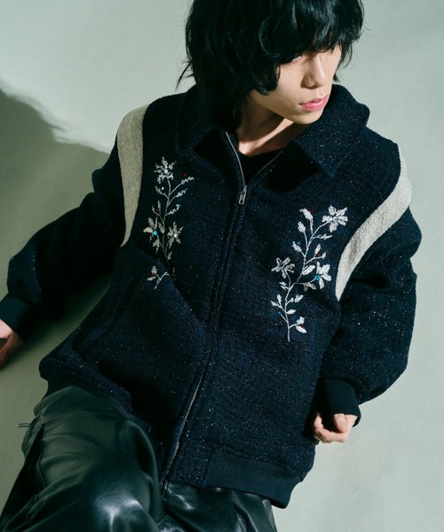 Camphor wood（カンファーウッド）の「flower embroidery lame tweed