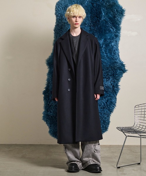UNISEX》Super140s Prime-Over Melton Chesterfield Coat/プライム
