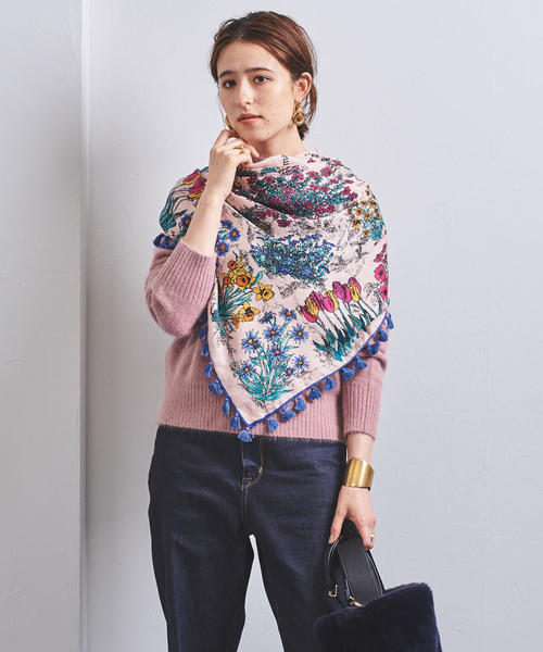 manipuri（マニプリ）の「＜manipuri（マニプリ）＞ポンポン ストール