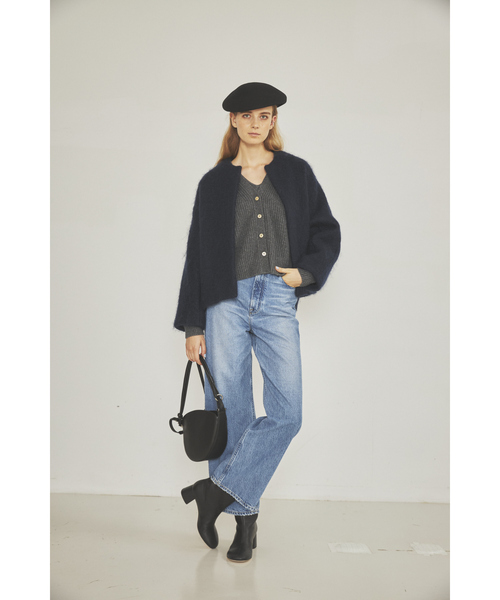 Rouge vif（ルージュヴィフ）の「シャギーショートコート（ノーカラー