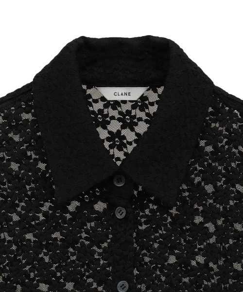 セール】【CLANE/クラネ】3D FLOWER LACE SHIRT/フラワーレースシャツ