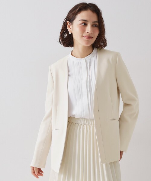 ≪通勤・セレモニー/セットアップ対応≫ Vネックジャケット/ダブル