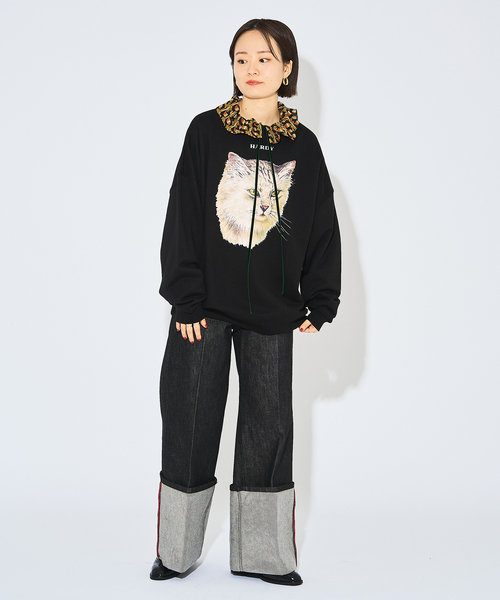 CAT PRINT スウエット（スウェット）｜HARDY NOIR（アルディーノアール