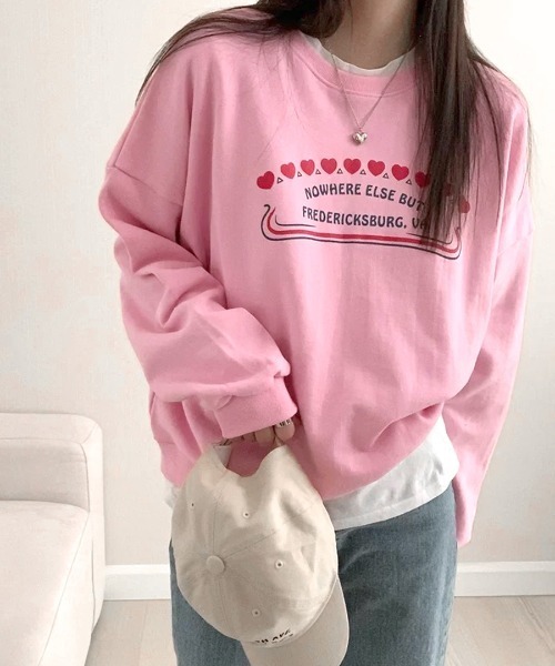 セール】ハートプリントスウェット トレーナー（スウェット）｜Riff