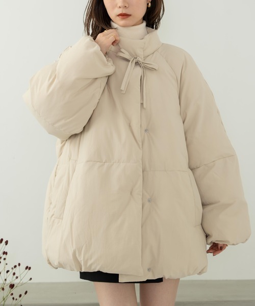 中綿リボンミドルコート（ブルゾン）｜hinari（ヒナリ）のファッション