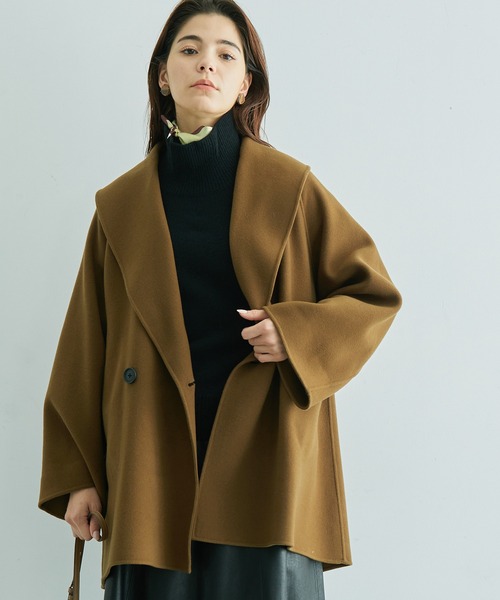 ROPE'（ロペ）の「【VERY12月号掲載】軽量起毛メルトンショールカラー