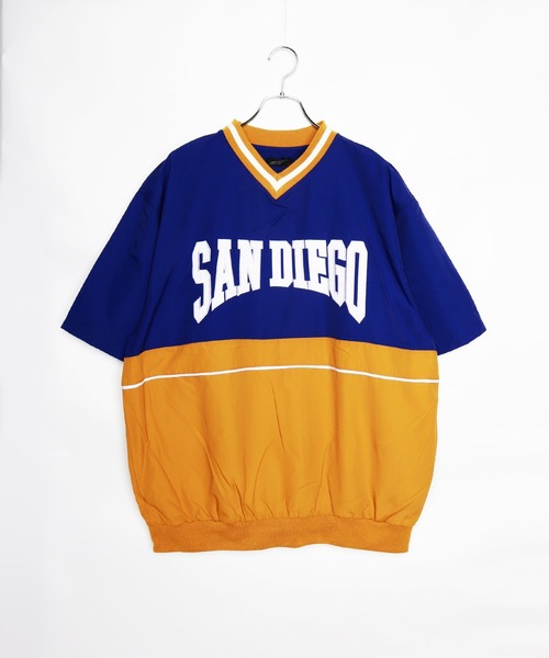 セール】半袖Vネック ナイロンプルオーバー /ブロークコア（ナイロン