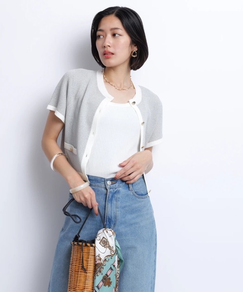 ファーリージャケットライクカーデ（ニット⁄セーター）｜JUSGLITTY