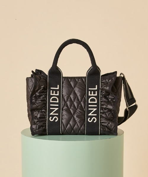 フリルキルティングロゴバッグ（ハンドバッグ）｜SNIDEL（スナイデル