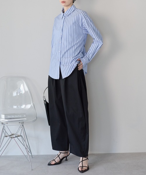 ウエストリボン ストライプシャツ（シャツ/ブラウス）｜r.（アール