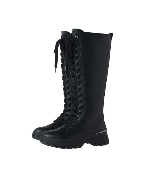 セール】【軽量】レースアップロングブーツ（ブーツ）｜+diana（プラス
