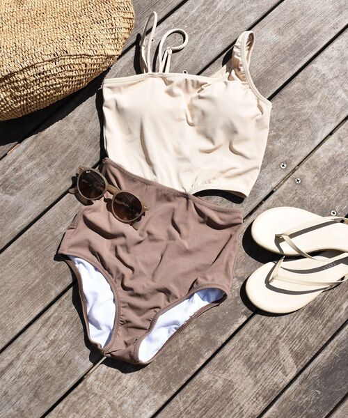 SHIPS（シップス）の「Wai:ワンショルダーSWIM WEAR◇（水着）」 - WEAR