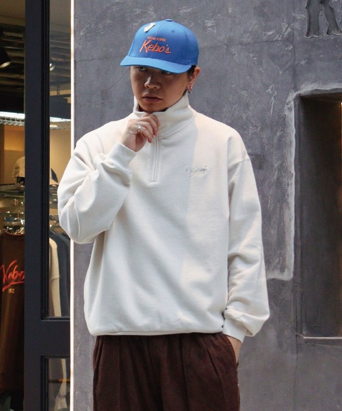 セール】BB LOGO HALF ZIP SWEAT PULLOVER（スウェット）｜KEBOZ