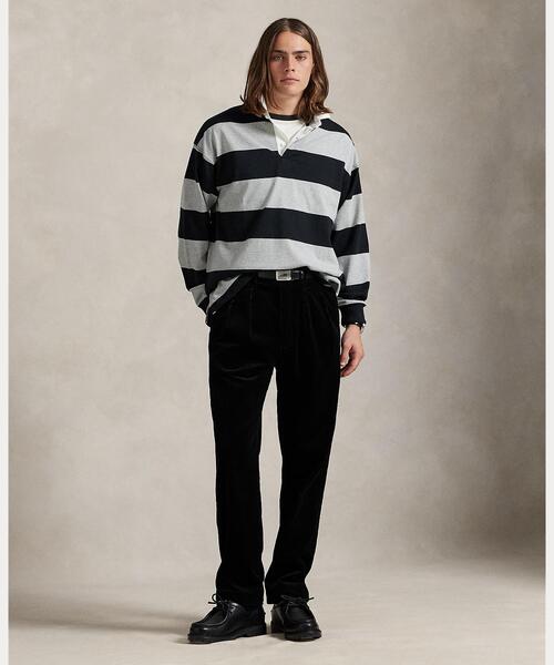 ビッグ フィット ストライプド ジャージー ラグビー シャツ（その他