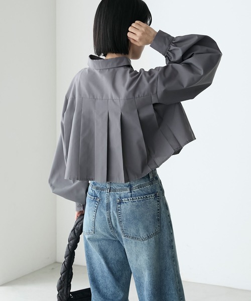 forksy.】プリーツクロップドシャツ forksy.│MONO-MART [モノマート