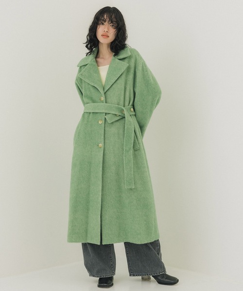 ミックスシャギーロングチェスターコート（チェスターコート）｜PUBLIC