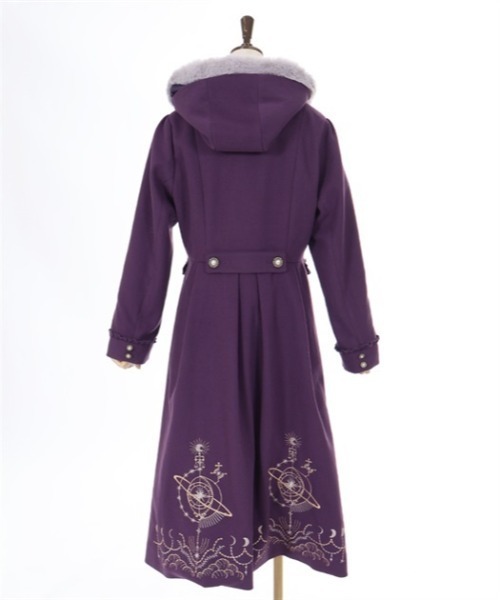 セール】天体刺繍フード付コート（ダッフルコート）｜axes femme