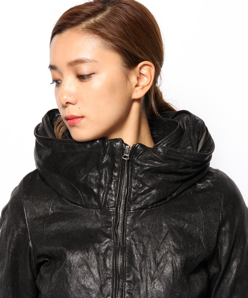 goa（ゴア）の「ｺﾞｰﾄﾚｻﾞｰﾋﾞｯｸﾌｰﾄﾞｼﾞｬｹｯﾄ（ライダースジャケット）」 - WEAR