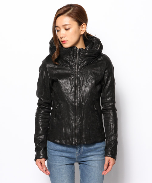 goa（ゴア）の「ｺﾞｰﾄﾚｻﾞｰﾋﾞｯｸﾌｰﾄﾞｼﾞｬｹｯﾄ（ライダースジャケット）」 - WEAR