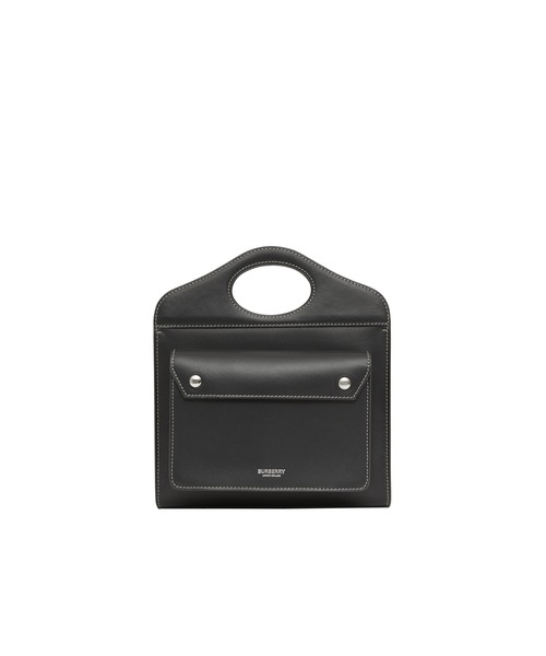 BURBERRY（バーバリー）の「ミニ トップステッチレザー ポケットバッグ
