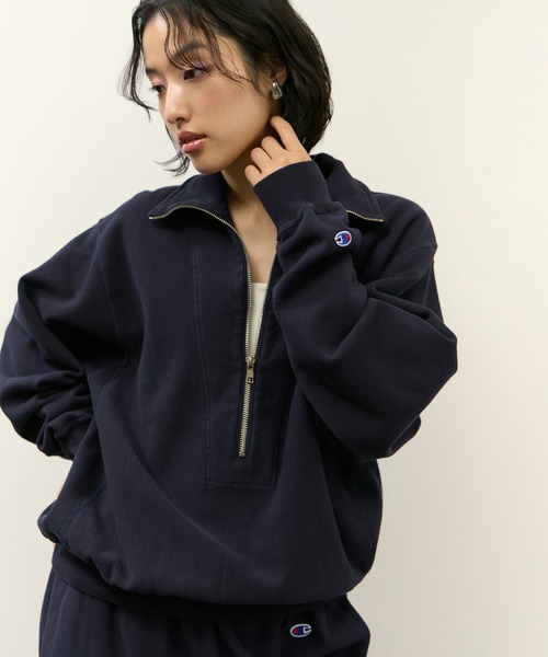 Champion for ADAM ET ROPE'】別注 SWEAT HALF ZIP（スウェット
