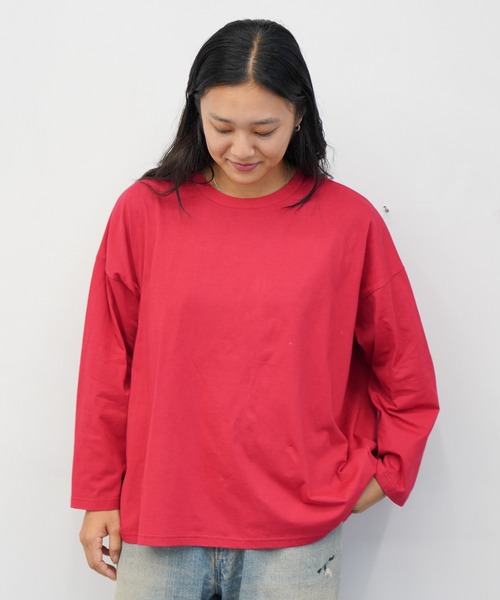 HARVESTY / ハーベスティー BACK PLEATS L/S TEE ORGANIC COTTON