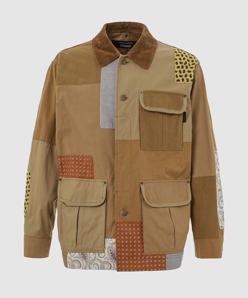 セール】多素材MIX パッチワーク ジャケット（ブルゾン）｜COMME des