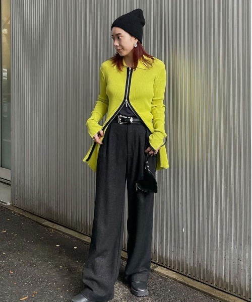 Ameri（アメリ）の「COLOR SCHEME LONG KNIT TOP（ニット/セーター