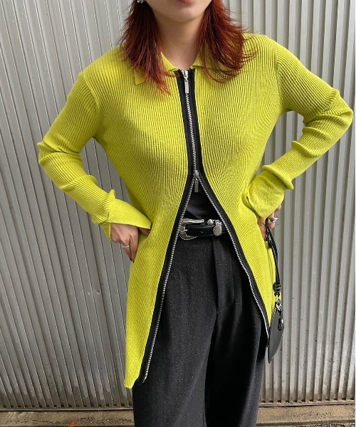 Ameri（アメリ）の「COLOR SCHEME LONG KNIT TOP（ニット/セーター